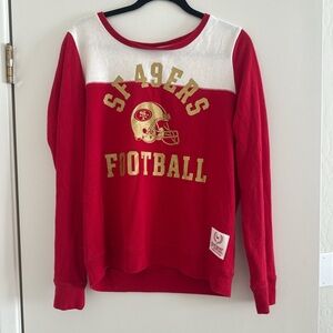Y2K PINK by Victoria’s Secret 49ers Women's Red and White Sweater